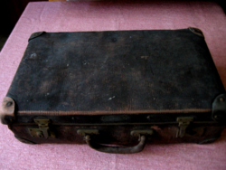 Régi Echt Vulkanfiber kis koffer, bőrönd