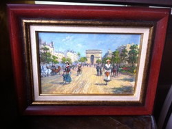 Szert Károly Promenade című olaj festménye