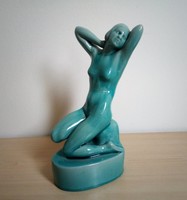 Zsolnay szecessziós 'Vágyódás'-szobor, 24cm