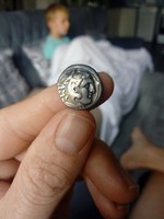 Nagy Sándor Macedón ezüst drachma. Eredetiségre garancia.