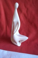 Zsolnay Török J. art deco porcelán figura(Kövön ülő Nő)