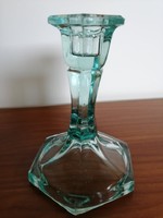 Régi öntött üveg gyertyatartó -vintage