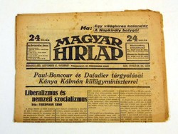 1933 szeptember 17    /  MAGYAR HIRLAP  /  RÉGI EREDETI ÚJSÁG Szs.:  7151