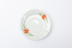 Alföldi pipacsos kistányér - retro porcelán desszertes tányér vagy reggeliző