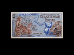 UNC - 2 1/2 RÚPIA - INDONÉZIA - 1961 (Old Money)