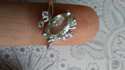 Zöld ametiszt 925 gyűrű (54)