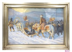 Hódi Géza (1881-1942) “Kozákok téli menetelése”