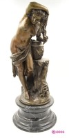 “FÜRDŐZŐ EGY FOLYÓ KÖZELÉBEN" 19. századi bronz szobor Falconet után
