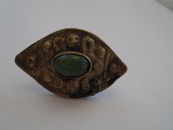 XIX-XX sz. antik gyűrű szép eredeti cca 12-15 ct smaragdal