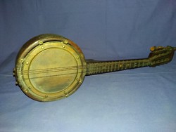 Antik  II. világháború idején hazánkban hagyott kézi készítésű Banjo bendzsó hangszer