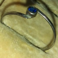 Antik  Kék Köves Ezüst Gyűrű 800-as 