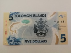 Salamon-szigetek 5 Dollar UNC 2019