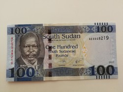 Dél-Szudán 100 Pounds UNC bankjegy 2017