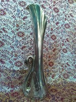 Hattyú alakú, ezüstözött váza