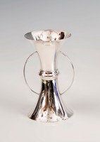 Silver art deco vase