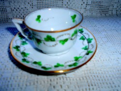  Zsolnay porcelán  csésze és csészealj-HERENDI mintával- festői szignó 1936. I. hó 18