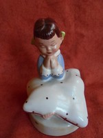 Nagyon ritka Royal Doux porcelán imádkozó kislány figura