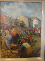 Piaci jelenet (régi kispesti piac)