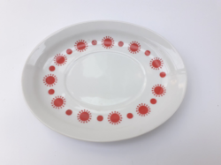 Alföldi centrum varia - napocskás szószos tál - kiöntő alátét - ovális retro porcelán tányér