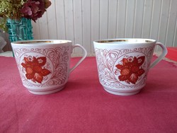 2 db nagyméretű Korosten orosz porcelán csésze
