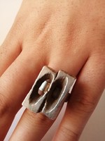 Modernista skandináv ezüst gyűrű,állítható