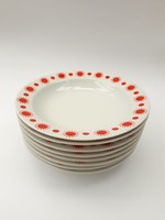 Alföldi centrum varia - 8 db napocskás mélytányér - retro porcelán leveses tányér