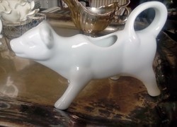 Boci, tehén fehér porcelán tejkiöntő