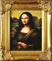 Leonardo da Vinci: MONA LISA és HÖLGY HERMELINNEL, EXKLUZÍV OLAJFESTMÉNY AZ ANTIK FESTMÉNY ALAPJÁN