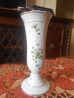 Hollóházi porcelán Erika mintás váza 21,5 cm