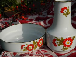 Floral porcelain bowl, serving and vase in one
