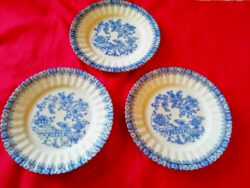 3 db china Blau porcelán süteményes tányér 