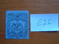KOLUMBIA 20 C 1891 -1899 címer Kék papír  E26