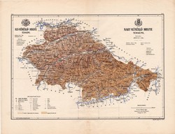 Kis - Küküllő és Nagy - Küküllő megye térkép 1886, Magyarország, vármegye, régi, atlasz, eredeti
