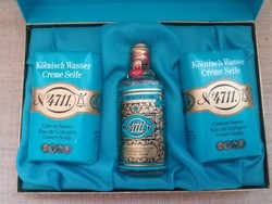 Old 4711 tosca perfume and 2 soaps with silk lining in their own gift box unopened in beautiful condition