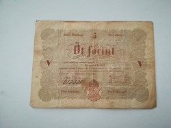 1848-as 5 Forint Kossuth bankó 