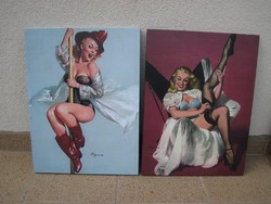 Pin up girls -retró festmény nyomat - képek