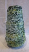 Retro iparművész kerámia váza , rücskös felületű