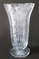 Művészien csiszolt ólomkristály váza