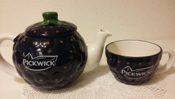 Pickwick porcelán teáskanna bögrével, szeder