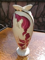Art deco purple floral vase