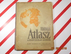 Földrajzi Atlasz 1967 - Középiskolák számára - retro tankönyv