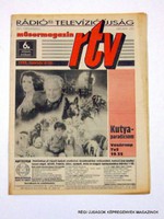 1993 február 8 - 14  /  RTV  /  Régi ÚJSÁGOK KÉPREGÉNYEK MAGAZINOK Szs.:  8658