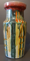 Türkiz - sárga kerámia váza