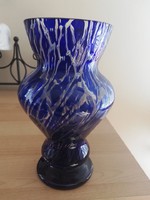 Old blue glass vase