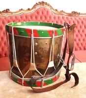 Old wooden frame marching drum