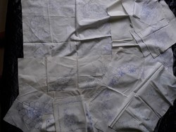 Kedvező ár!!! 22 DARAB vászon kirajzolt szegetlen hímző minta terítő népi mintás hímzéshez 