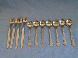 7+4 antique mocha spoons + forks, exquisitely crafted pieces