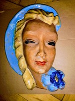 Art deco maszk , Art Deco Ceramic Wall Mask