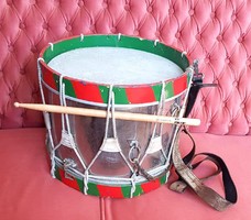 Old wooden frame marching drum