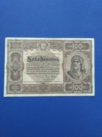 Szép, ropogós 100 korona 1920